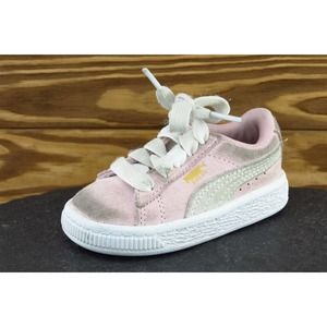 PUMA Toddler Girls 5 Medium Pink Fashion Sneakers Suede 1018‎